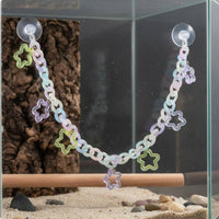 Hanging Bird Cage Toys Bird Chewing Toy Chain Parrot Perch Chain for Sugar Gliders