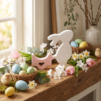 Easter Bunny Candle Holder Cast Easy De Cast Ing Easter Bunny Silic Single Reusable Craft Supply Casting Moulds Silicone for Home Decoration Enthusiasts