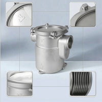 Seawater Filter Stainless Steel Sea Water Strainer Marine Strainer Easy Cleaning Raw Sea Water Filter Corrosion-Resistant