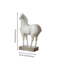 Alabaster Horse Sculpture Gift Idea Horse Tabletop Ornament Collectible Home Decor for , Entryway