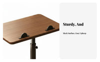Height Adjustable Rolling C-Shaped Tray Table Movable with casters Rolling C-Shaped Stand Foldable Design Overbed Desk Multi-Purpose for Patients, Bedridden Individuals Women, Hospital Room, Nursing Home, Bedroom