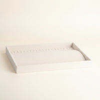Rectangular Jewelry Tray with Hooks Shallow Necklace Display Tray Soft Necklace Organizer Box with Hooks Elegant for Dresser
