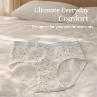 Underwear Women Multipack with Extended Gusset and Jacquard Weave, Combed Knickers for Everyday Wear, Breathable Ladies