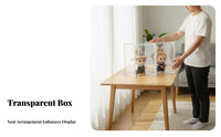 High Clarity Clear Acrylic Display Case Dustproof Acrylic Figure Case Dust-Proof Doll Display Holder Easy Assembly for Collectors, Hobbyists, Living Room, Bedroom, Office