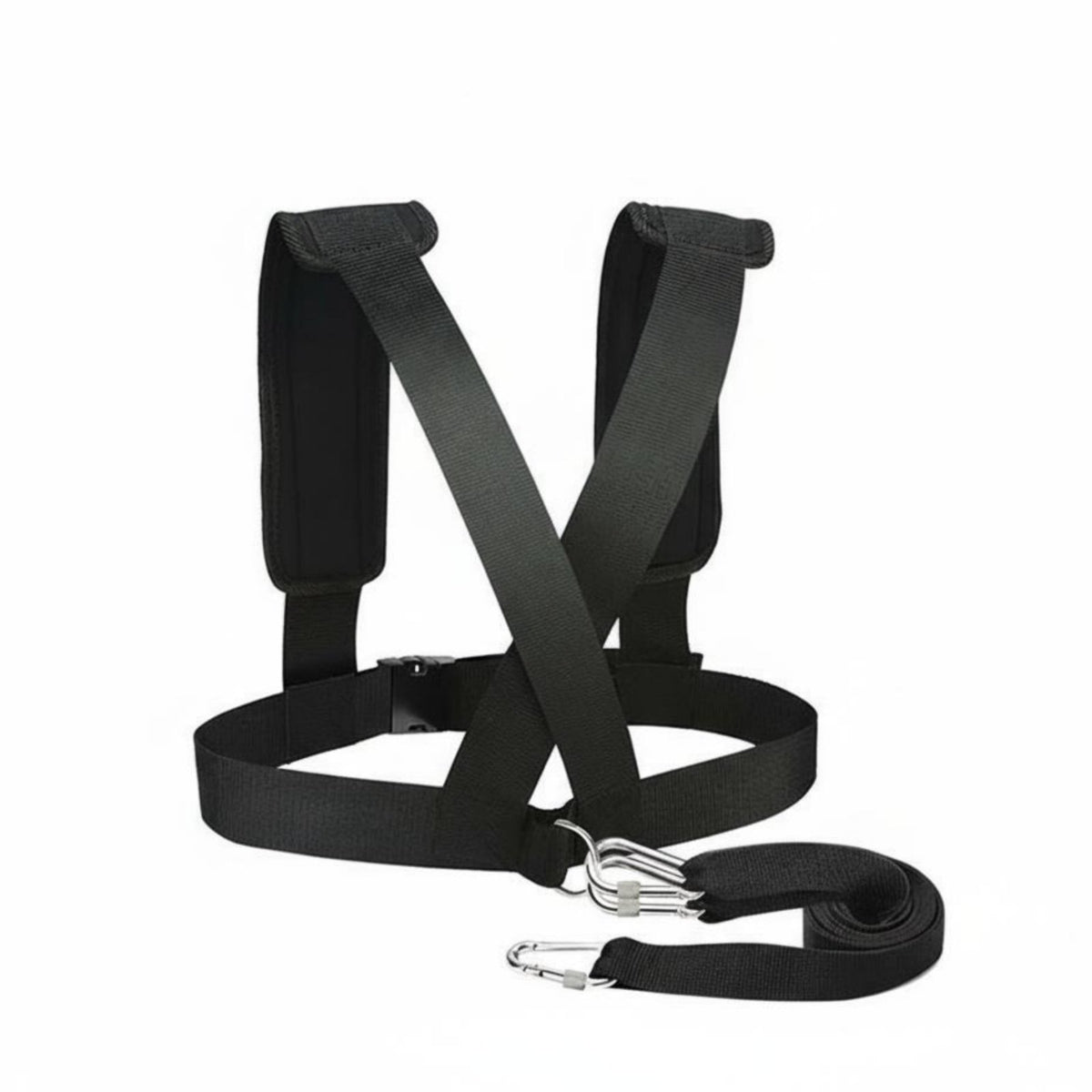 Speed Training Sled Harness Padded Shoulder Straps Resistance Training Harness Adjustable Fit Fitness Equipment for Runners, Athletes, Outdoor, Gym