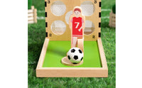 Wooden Tabletop Football Game with Target Board Compact Toy Football Game Competitive Fast-Paced for Playroom