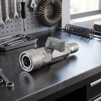 Inline Shutoff with Lever Handle Metal Hose Connector Leakproof Car Wash