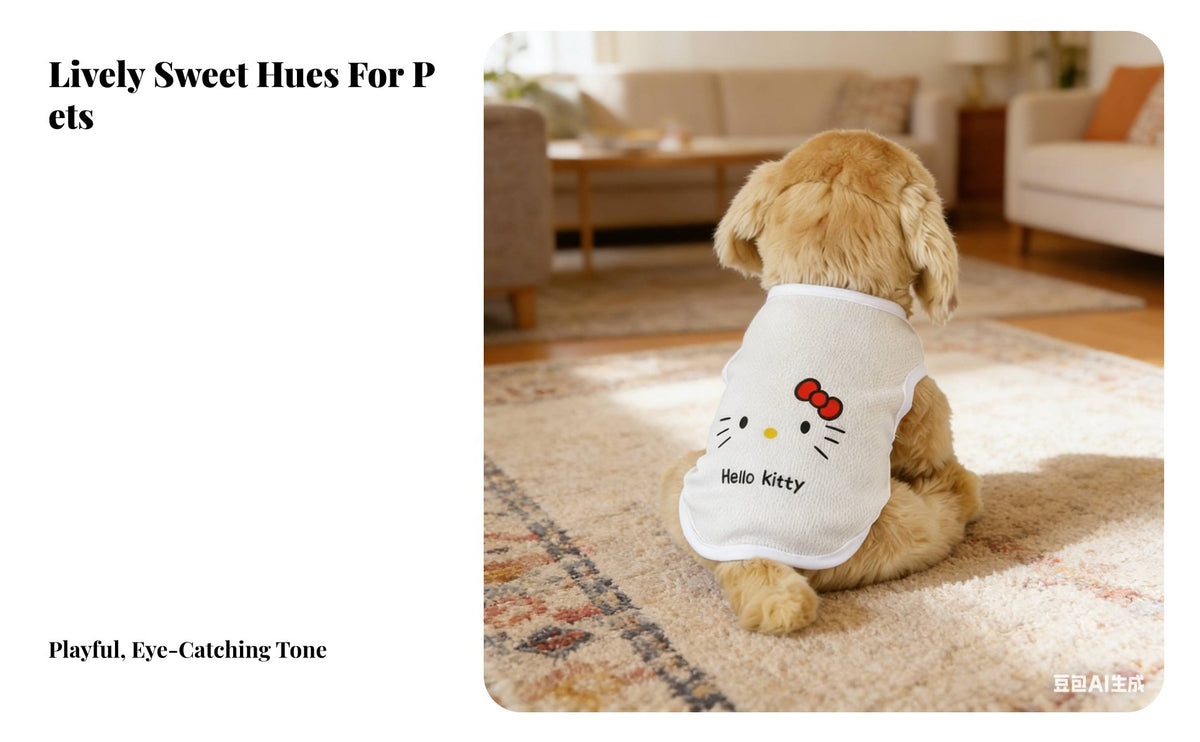 Summer Dog Vest Colorful Tones Cartoon Print Dog Clothes Easy to Wear Lightweight Pet Tank Top for Outdoor Walks, Indooring