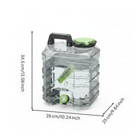 Faceted Diamond-Pattern Water Bucket Clear Water Bucket with Tap Rigid Easy to Clean for Camping