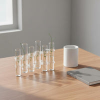 Glass Test Tube Vase Modern Minimalist Design Test Tube Vase High Clearness Single Stem Flower Holder for DIY Enthusiasts, Wedding Centerpiece