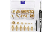 Interchangeable Heads Hot-Melt Insert Nut Soldering Kit Transparent Storage Case Insert Nut Soldering Iron Compartment Organizer