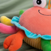 Musical Crawling Crab Baby Plush Toy Musical Scuttling Crustacean Toy Gnaw Stuffed Animal for Crawlers, Young Children, Stomach Time