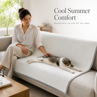 Cooling Ice Silk Sofa Mat for Summer - Non-Slip & Scratch-Resistant