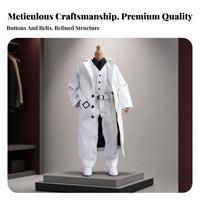 Included Pieces Long Outerwear Coat Set Lapel Collar 1/12 Scale Doll Clothes Glossy Belted Coat Outfit