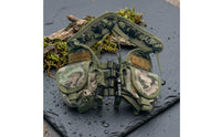 Field Chest Rig Accessory Black Buckles Chest Rig Vest Front-Laced