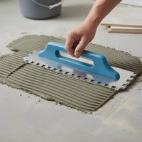 Serrated Plastering Trowel Stainless Steel Blade Square Tooth Trowel Tile Applicator Rustproof Masonry Tool for Tiling