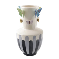 Cream-Colored Decorative Butterfly Vase Butterfly Vase Modern Style
