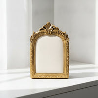 Jewelry Display Frame Gold-Finished Jewelry Display with Fabric Panel Ornate Necklace Holder with Hooks for Craft Fairs