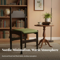 Mid-Centuryera aesthetic Upholstered Wooden Side Chair Retro Design Dining Seat Comfortable Seating Indoor Furniture Curved Backrest for Homeowners, Restaurant Owners, Adults, Living Room, Kitchen, Reception Area, Home Office