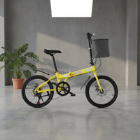 20-Inch Folding Bike Lightweight Mini Folding Cycle Variable Speed for Adults