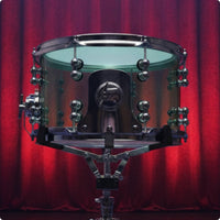 10x8inch Snare Drum with Throw-off Clear Acrylic Snare Drum Resonant Instrument for Drummers, Rehearsals, Practice Rooms