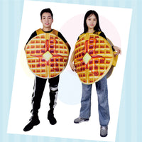 Waffle Food Costume for Adults - Funny Cosplay Party Outfit