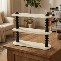 3 Tier Desktop Storage Rack Low Profile Desktop Rack with Trays Modern Furniture for Vanity