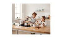 3 Pieces Stock Pot with Lid Even Heating Stainless Steel Pot Mirror Polished Cookware for Home Cooks
