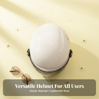 3C Certified Electric Bike Helmet All Season Cute Half Helmet with Visor Sun Protection Riding Gear Shock Resistant for Motorcyclists, Adults, Teenagers, Daily Commute, Street Biking, Outdoor Activities
