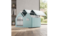 Insulated Cat House Indoor Cooling Cat House Dog Bed with Cooling Layers Enclosed for Cats, Living Room, Bedroom