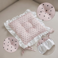 Tufted Chair Cushion Comfortable Ruffled Seat Cushion Chair Pad with Ties Downy Seat Cover with Ties Washable for Students