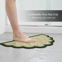 Diatomaceous Earth Absorbent Bath Mat for Bathroom and Toilet, Non-Slip Quick Dry Floor Mat