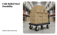 High Load Capacity Foldable Platform Cart Space Saving Foldable Platform Truck Textured Non-Slip Surface Steel Push Cart Dolly Multipurpose for Delivery Personnel, Maintenance Personnel, Office Workers, Factory, Workshop, Stockroom, Garage