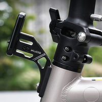 Cycle Rack Riser Bracket CNC-Machined Front Carrier Block with Clamp Fast-Release Bike Fork Mount for Cyclists, Commuters, Folding Bikes