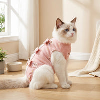 Cat Neutering Suit, Post Surgery Suit Cat Recovery Suit for Cats, Sleeveless Cat Medical Clothing with Backfastener for Post-Operative Pet Protection