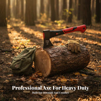 High-Manganese Steel Wood Splitting Axe Multi-Purpose Chopping Axe Non-Slip Grip Outdoor Tool Well-Balanced for Outdoorsmen, Woodworkers, Homeowners, Yard Work, Workshop, Land Clearing, Gardening