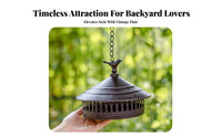 Bird Finial Hanging Bug Coil Holder Openwork Iron Bug Coil Holder Perforated Ash Catcher Ventilated for Garden, Camping