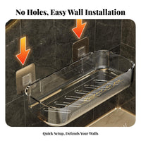 Easy to Install No-Drill Bathroom Shelf Space-Saving Cosmetic Storage Rack Long-Lasting for Homeowners, Families, Restroom, Bedroom