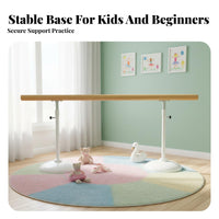 Portable Dance Barre Stable Design Freestanding Dance Barre Non-Slip Base Adjustable Height Dance Bar for Dancers, Beginners, Gym
