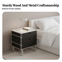 Modernist Design Bedside Vanity Table mid-centuryera Modern design Nightstand Integrated Mirror Bedroom Furniture Minimalist Aesthetic for Homeowners, Adults, Guest Room, Apartment