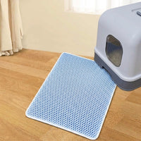 Cat Litter Mat, Double Layer Honeycomb Litter Trapping Mat, Washable Cat Litter Pad, EVA Material Litter Control for Indoor Cat Supplies, 60x45cm