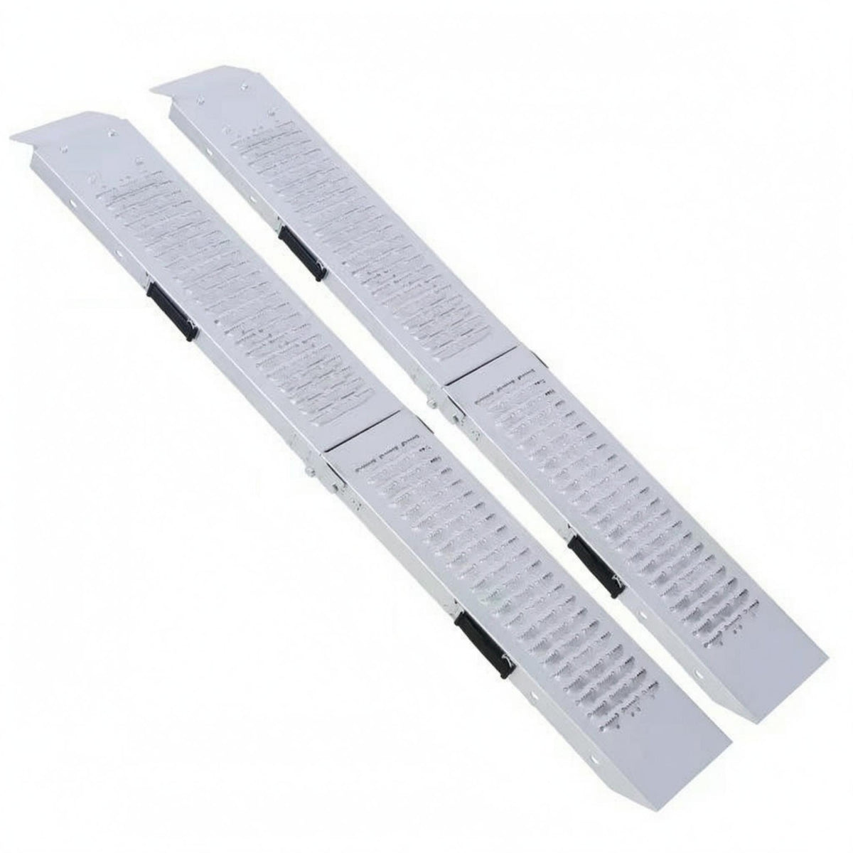 Foldable Loading Ramp Anti Slip Metal Loading Ramp Carrying Handle Transport Equipment for Garage