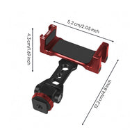 Smartphone Clamp Mount Threaded Base Adjustable Phone Clamp Rubber Padded Live Broadcasting Phone Holder for Filming
