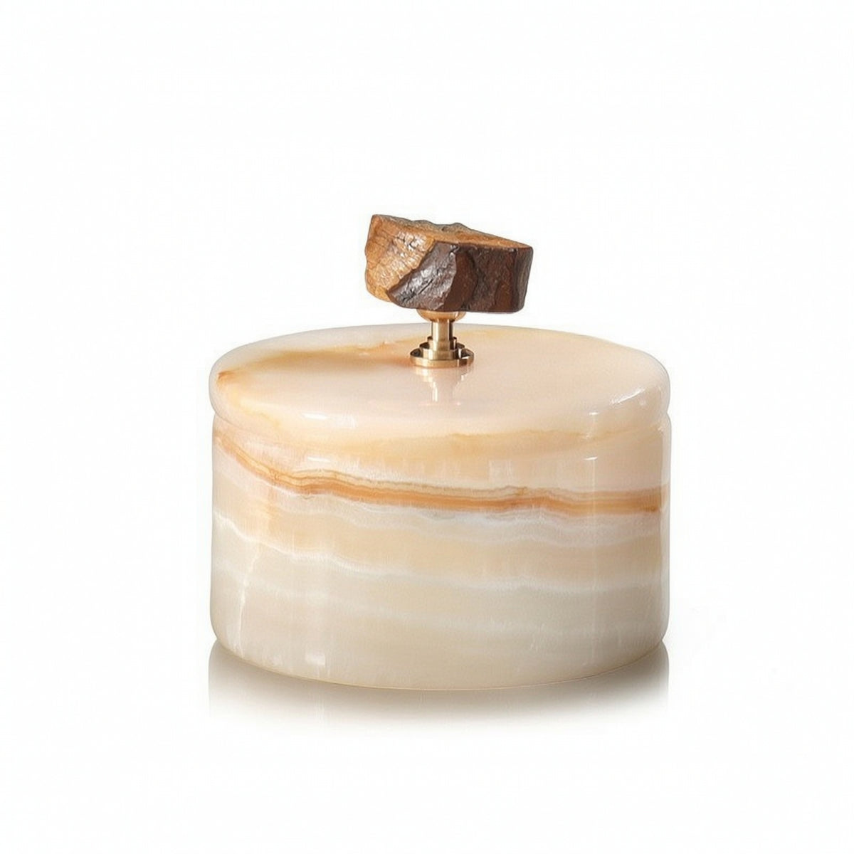 Marble Jar with Lid Modern Marble Canister with Lid Unique Decorative Stone Jar for Desk