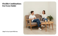 Upholstered Armchair and Table Set Modern Design for Coffee Shop, Office, Adults