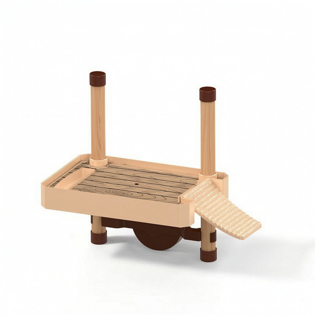 Floating Platform with Ramp Low-Height for Reptile Owners