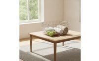 Open-Top Wire Basket with Handles Rectangular Metal Wire Basket Versatile Utility Storage Bin with Handle Stackable for Bathroom
