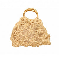1:12 Scale Crocheted Doll Handbag Handmade Lace Crochet Tote Fine Workmanship Crochet Purse Handle