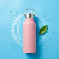 Brushed Finish Stainless Steel Water Bottle Matte Insulated Water Bottle Carry Handle Vacuum Container Double Wall Insulation