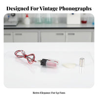 3-Wire Turntable Pickup Head Retro Design Crystal Tonearm Tip Record Player Turntable Pickup Component Easy Installation LP Vinyl Record Player